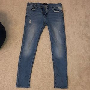 Hollister skinny epic flex ripped blue jeans 31x32